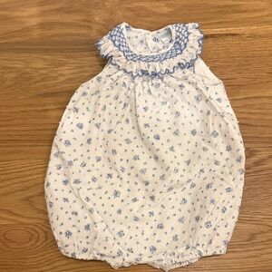 Edgehill Collection Blue and White Floral One Piece